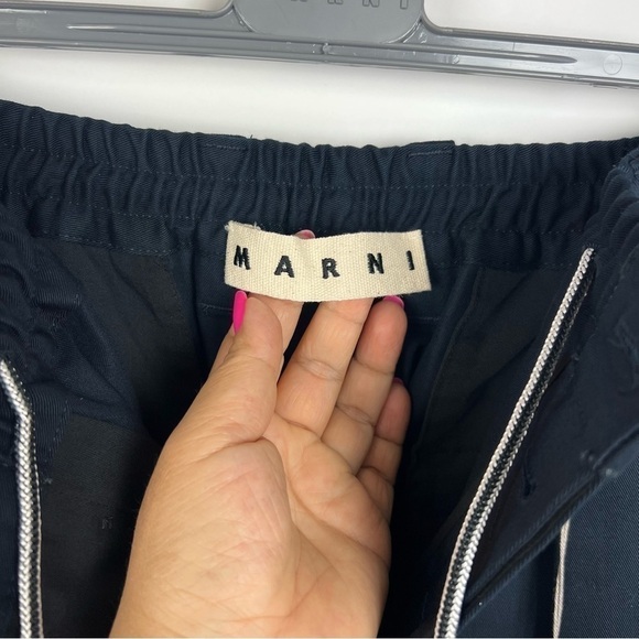 Marni, Men’s Cropped Gabardine Trousers In Navyblue. Size: 28 US. - NWT - Picture 4 of 16